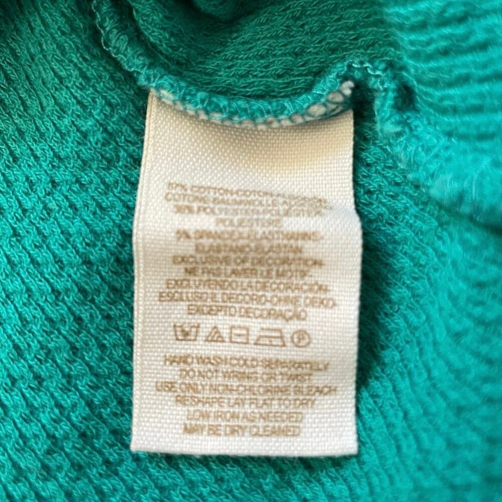 Free People We the Free Embroidered Waffle Henley Green Size M - Picture 6 of 9